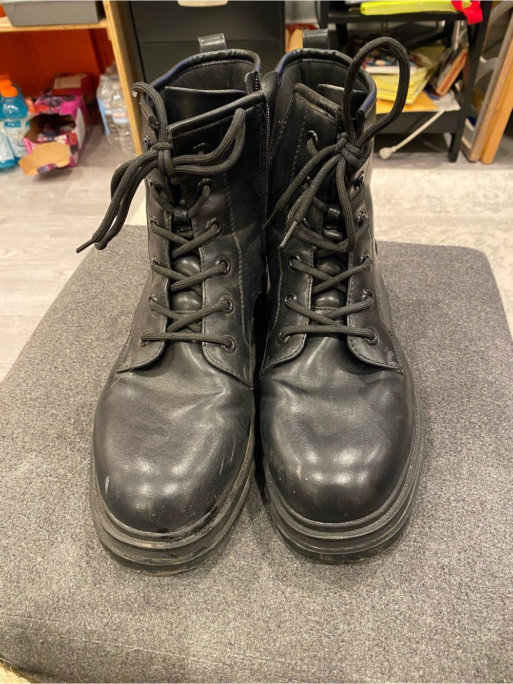 Dream Pairs Black Lace-Up Combat Boots